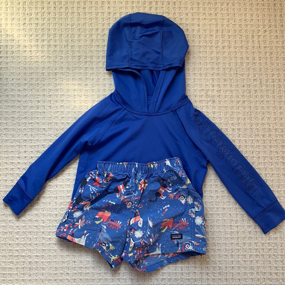 Patagonia Baby Capilene Hoody and Baggies Shorts